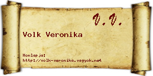 Volk Veronika névjegykártya